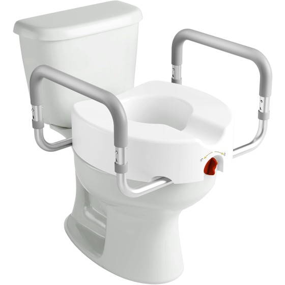 Raised Toilet Seat with Handles
